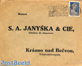 Letter to Czech rep. with Jamboree stamp and Fire prevention postmark