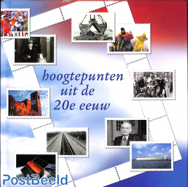 Theme book No. 2, Hoogtepunten uit de 20e eeuw (book with stamps)