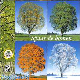 Theme book No. 19, Spaar de bomen (book with stamps)