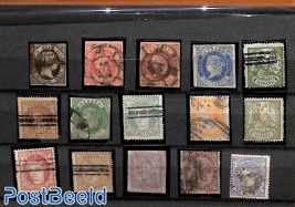 Stockcard with classic stamps Spain