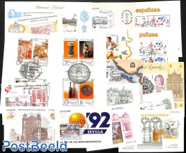 Lot with Spain, CTO sheets and booklets