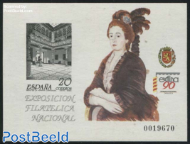 EXFILNA, Special sheet (not valid for postage)