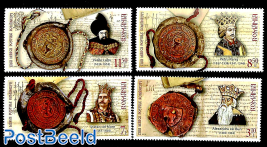 Stamp Day, Seals of the rulers 4v