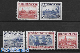 London exhibition 5 stamps from s/s (not valid for postage)