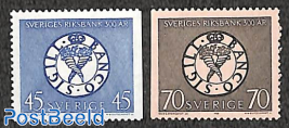 SWEDISH BANK 2V,  left or right side imperforated