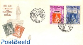 Toscane stamp centenary 2v