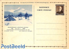 Illustrated postcard, Ski concours