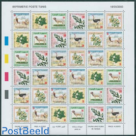 Flora & fauna sheet with 6 sets