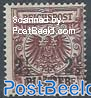 German Post, 2.5Pia on 50Pf, light reddish brown