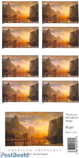 Albert Bierstadt, foil booklet, double sided