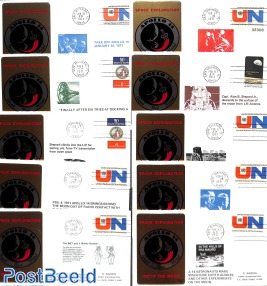 Set of 10 Commemorative covers on Apollo 14