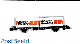 Container car with Pfister Möbel containers