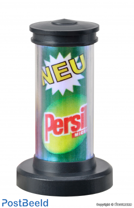 Rotating advertising column with LED lighting