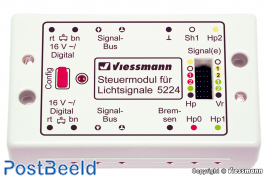 Control module for colour light signals digital/analogue