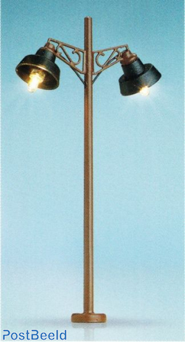 Wooden pole light, 2 lamps