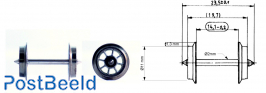 Spoked wheel set AC (2pcs)
