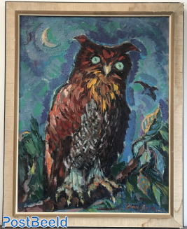 Daniël Bekking, De uil (owl) (64x49cm)