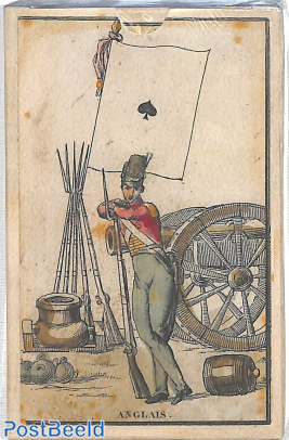 Set of cards for flag game, France (1814), Replica card game