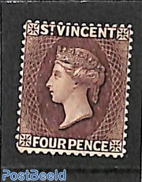 4d, lilac brown, WM Crown-CA, stamp out of set