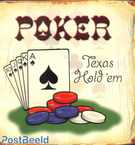 Tin Plate, Poker Texas Hold'em, 36x36cm