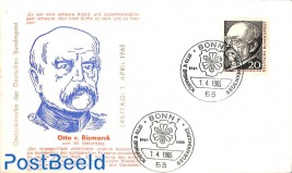 Otto von Bismarck 1v, FDC