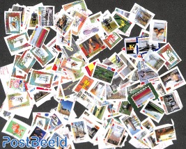 +/- 120 different used local mail stamps on paper