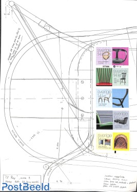 Special sheet with Chair Design stamps MNH