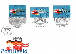 Eurregio Bodensee, cover with 3 stamps