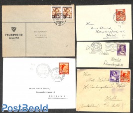 5 covers with Pro Juventute stamps