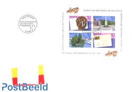 GENEVE 90 stamp exposition s/s