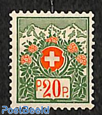 Portofreiheit 20p, without control number, Stamp out of set