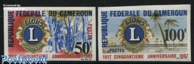 Lions international 2v, imperforated