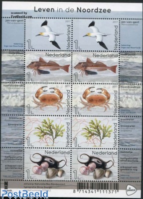 Life in the North Sea minisheet (with 2 sets)