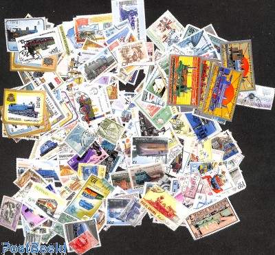 +/- 500 different Railways on stamps