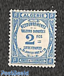 2Fr, postage due, stamp out of set