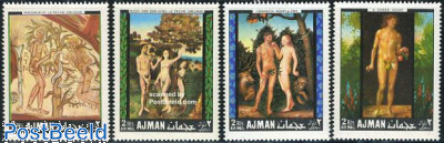 Adam and Eve paintings 4v