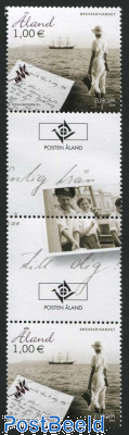 Europa, Letter Writing 1v, Gutter Pair (tabs may vary)