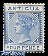 4p,Blue, WM CC Crown, Stamp out of set