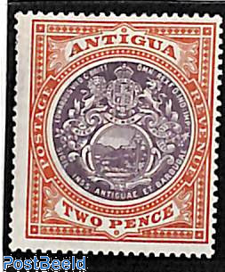 2p, WM CA Crown, Stamp out of set