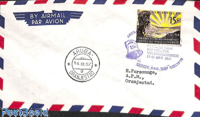 Congress on Mental Health Aruba, FDC Oranjestad 14-03-1957