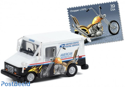 Grumman LLV - USPS 'American Motorcycles Stamp design' 1:64
