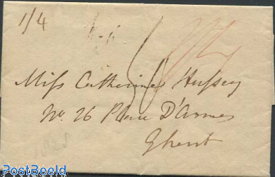 folding letter from Gent