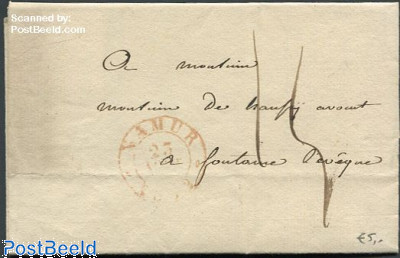 Folding letter from Belgium