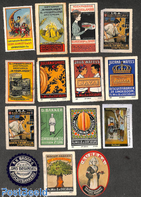 Lot advertising seals about Bread & Biscuit