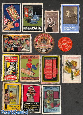 Lot advertising seals about Chcolate