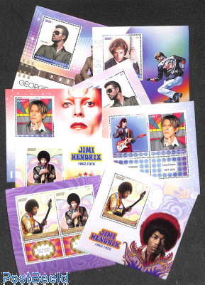 Lot Cinderella blocks Jimi Hendrix, David Bowie en George Michael