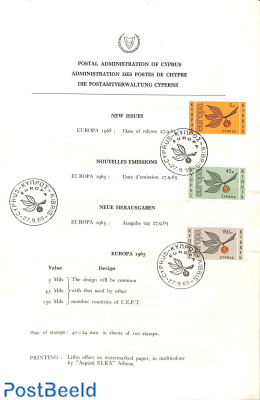 Cyprus order form with stamps on it, FDC cancellation