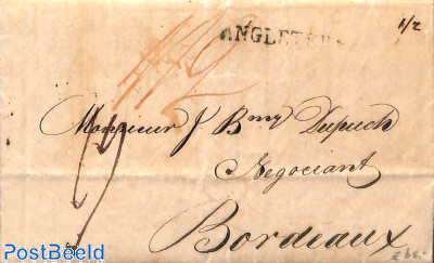 Letter from Havanna to Bordeaux, via Great BRitain