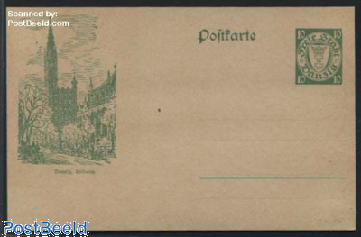 Illustrated Postcard, 10pf, 140x90mm, Rathaus