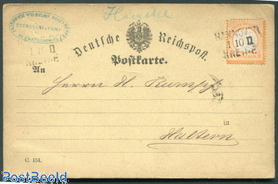 Card from Hannover with 1/2 Groschen stamp